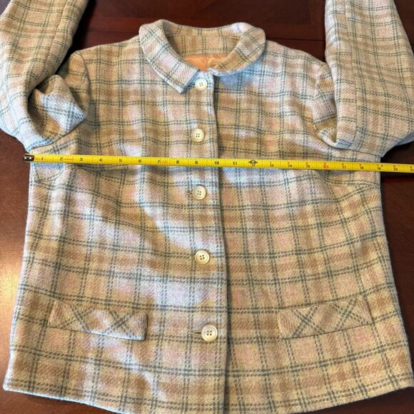Vintage 1950s Prestige David Presson Wool Plaid Skirt Suit Set Jacket Mod Size S - Picture 14 of 16